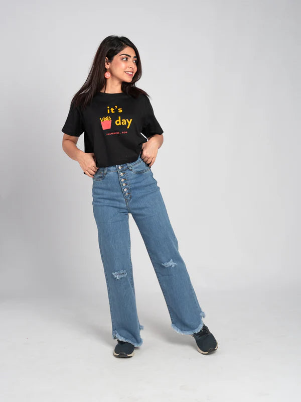 Pack of 2 Cargo Pocket & Wide Legged 'Knee Cut' Jeans
