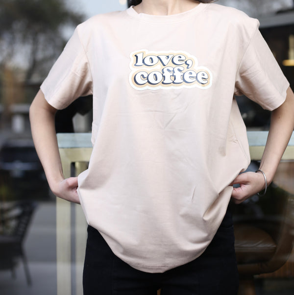 Love Coffee Printed Tee