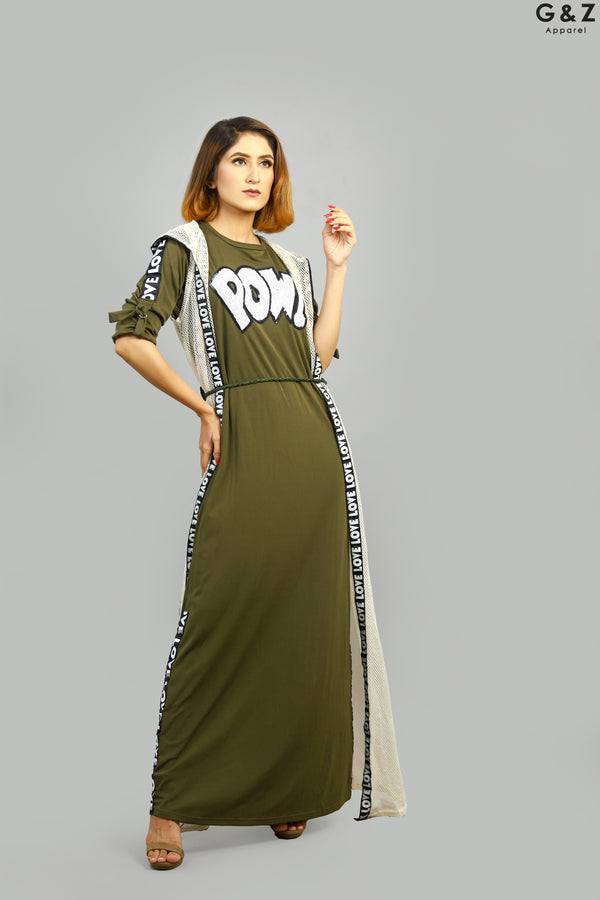 Long Pow Printed Top